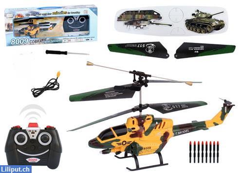 Bild 1: RC Cobra Kampfhubschrauber, 3 Kanal Heli, Raketen Helikopter