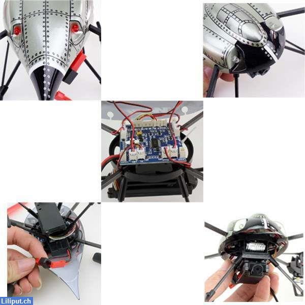 Bild 3: WLtoys Quadrocopter V959 UFO, 4 Kanal 2.4GHz Drohne, SpyCam
