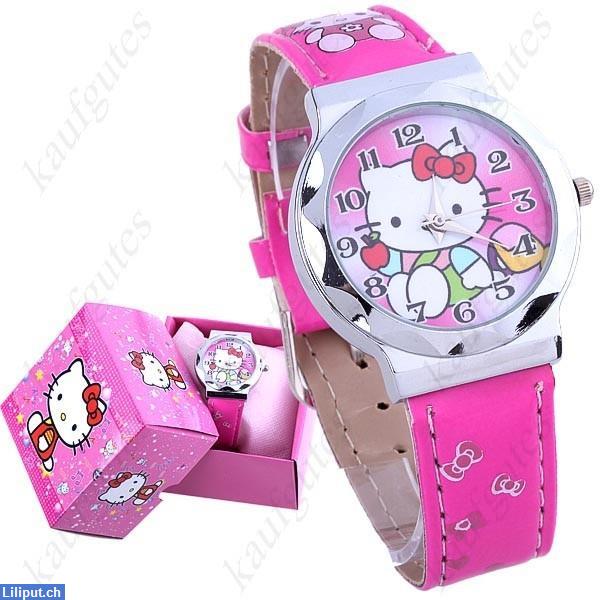 Bild 1: Hello Kitty Mädchen Armbanduhr mit Box, Geschenkidee für Girls