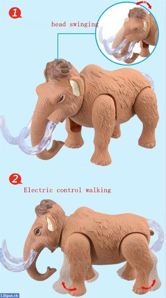 Bild 2: Elektrisches Mammut Spielzeug mit LED, Sound, tolles Geschenk