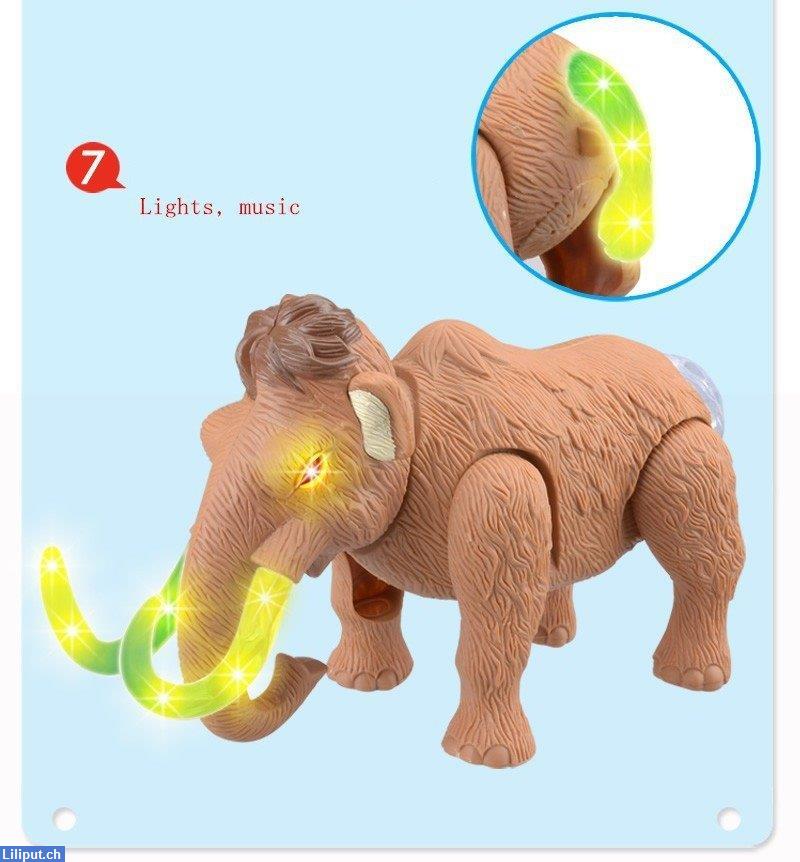 Bild 3: Elektrisches Mammut Spielzeug mit LED, Sound, tolles Geschenk