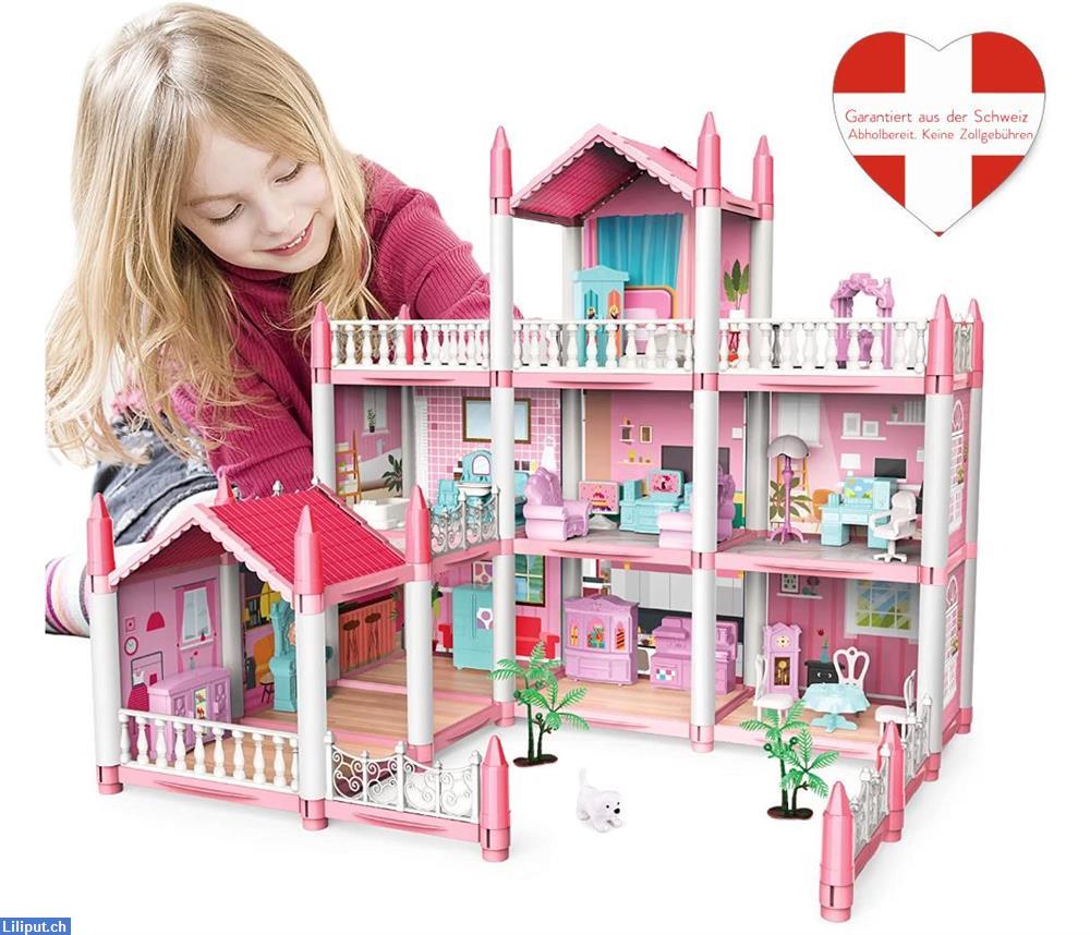 Bild 1: Puppenhaus 3D Spielzeughaus, Traumhaus Geschenk für Mädchen