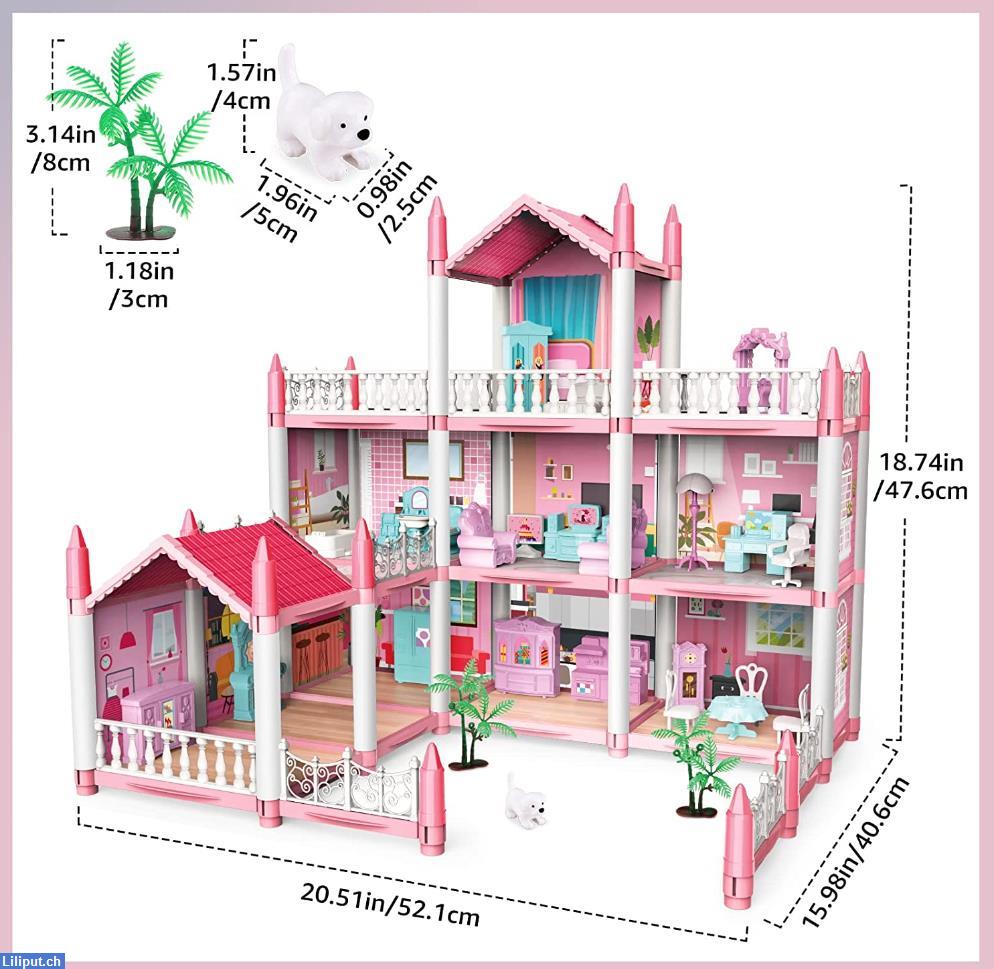 Bild 4: Puppenhaus 3D Spielzeughaus, Traumhaus Geschenk für Mädchen