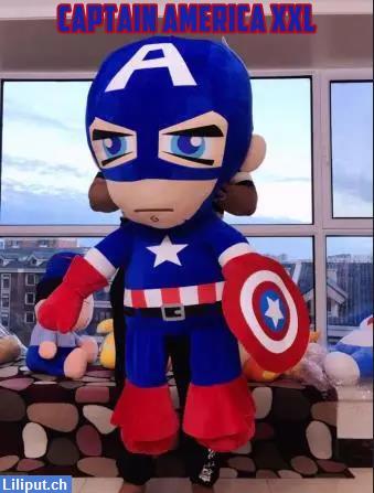Bild 1: Captain America Avengers XXL Plüschtier ca. 100cm Plüsch Figur Kuscheltier