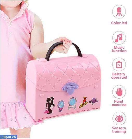 Bild 5: Tragbares 2-in-1 Puppenhaus Spielset, Mädchen Handtasche