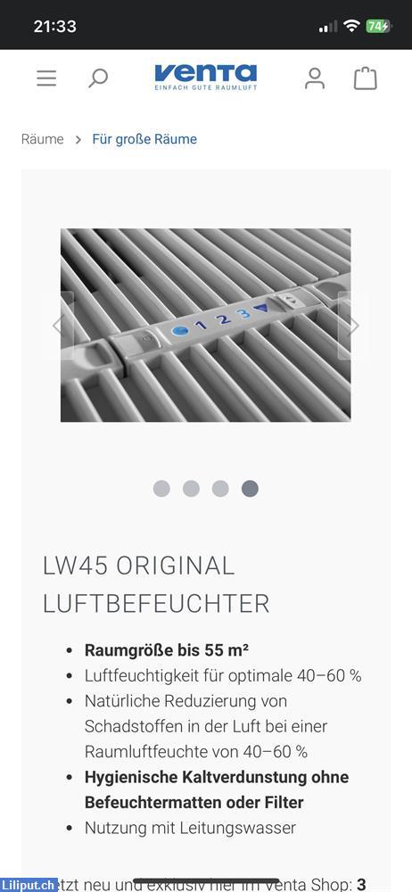 Bild 4: Venta LW45 Original 55m2 Luftbefeuchter zu verkaufen
