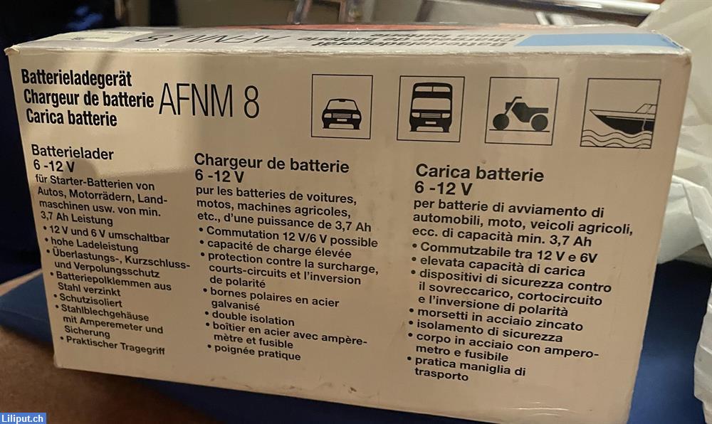 Bild 1: Ungebrauchtes Batterieladegerät 6V / 12V inkl Starter Kabel