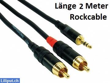 Bild 1: Audio Kabel 2 Meter Länge Cinch auf Klinke