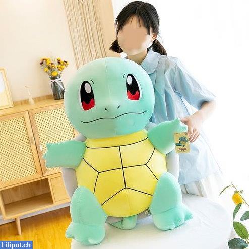 Bild 1: Pokémon Schiggy XXL Kuscheltier 90cm, Pokemon Squirtle Plüsch