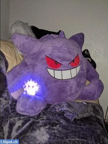Bild 3: Pokémon Gengar Plüsch-/Kuscheltier XXL, 80cm für Pokemon Fan