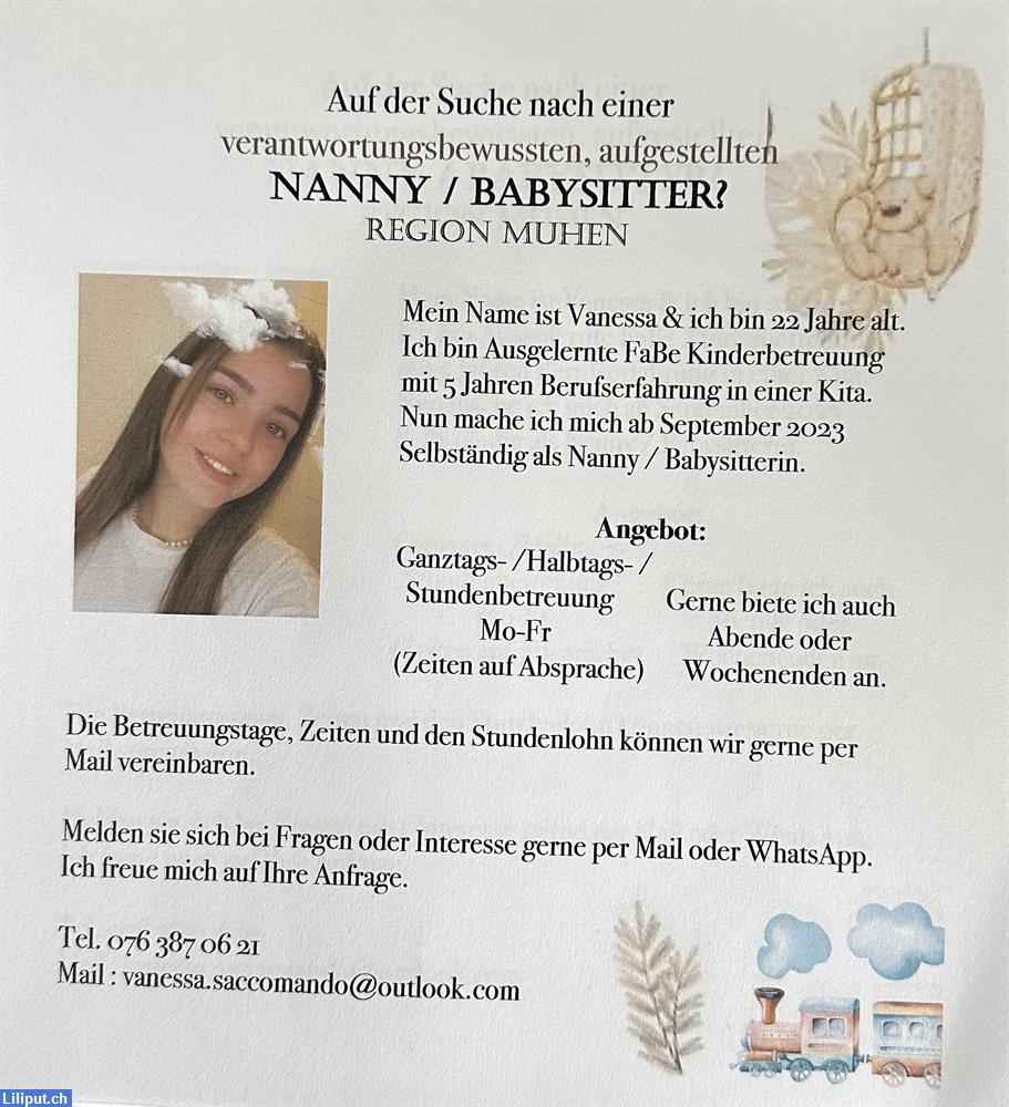 Bild 1: Qualifizierte Nanny/Babysitterin | Ganztags-/Halbtags-/Stundenbetreuung