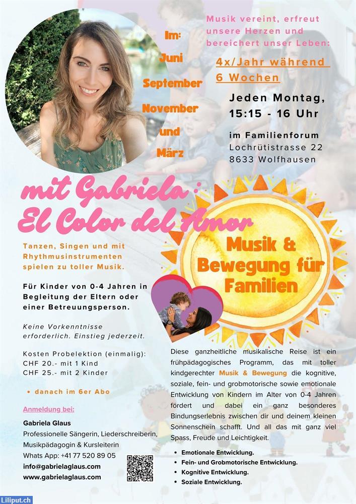Bild 1: ElKi Musik & Bewegung mit Gabriela im Familienforum Wolfhausen