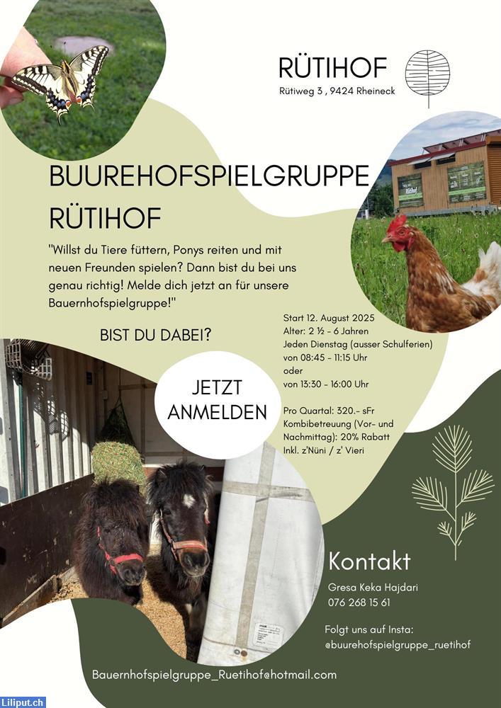 Bild 1: Buurehofspielgruppe Rütihof