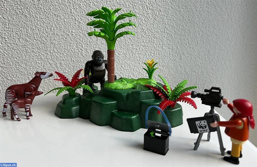 Bild 1: Playmobil - WWF-Zoologin bei Okapis und Gorillas