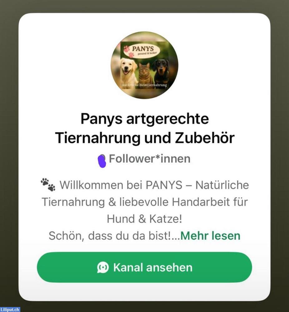 Bild 1: Panys Tiernahrung & Zubehör – 5?% Rabatt, WhatsApp-Kanal kostenlos