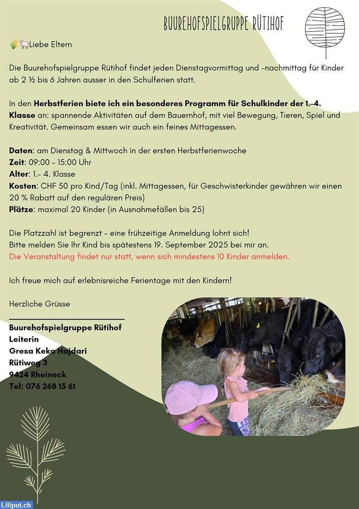 Bild 1: Ferienangebot für Kinder (1. Klasse - 4. Klasse)