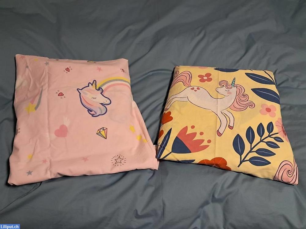 Bild 1: 2 Sets neue Kinderbettwäsche 160 x 210 cm plus Kissenbezüge