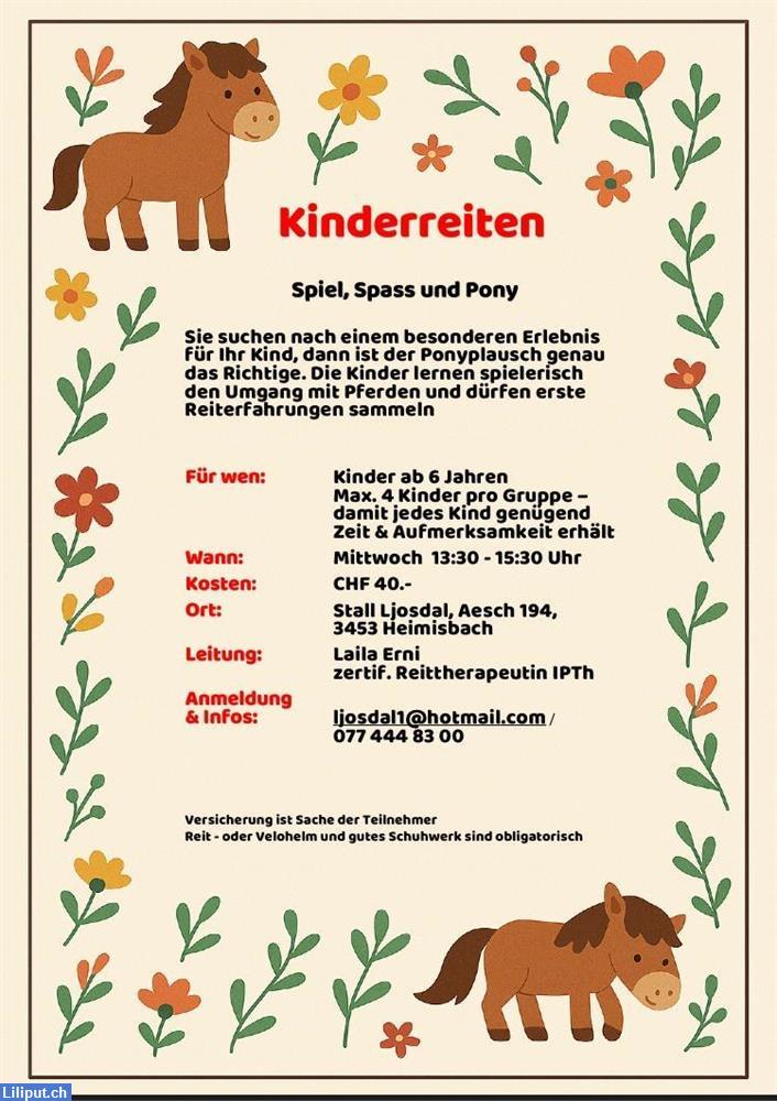 Bild 1: Kinderreiten in Heimisbach