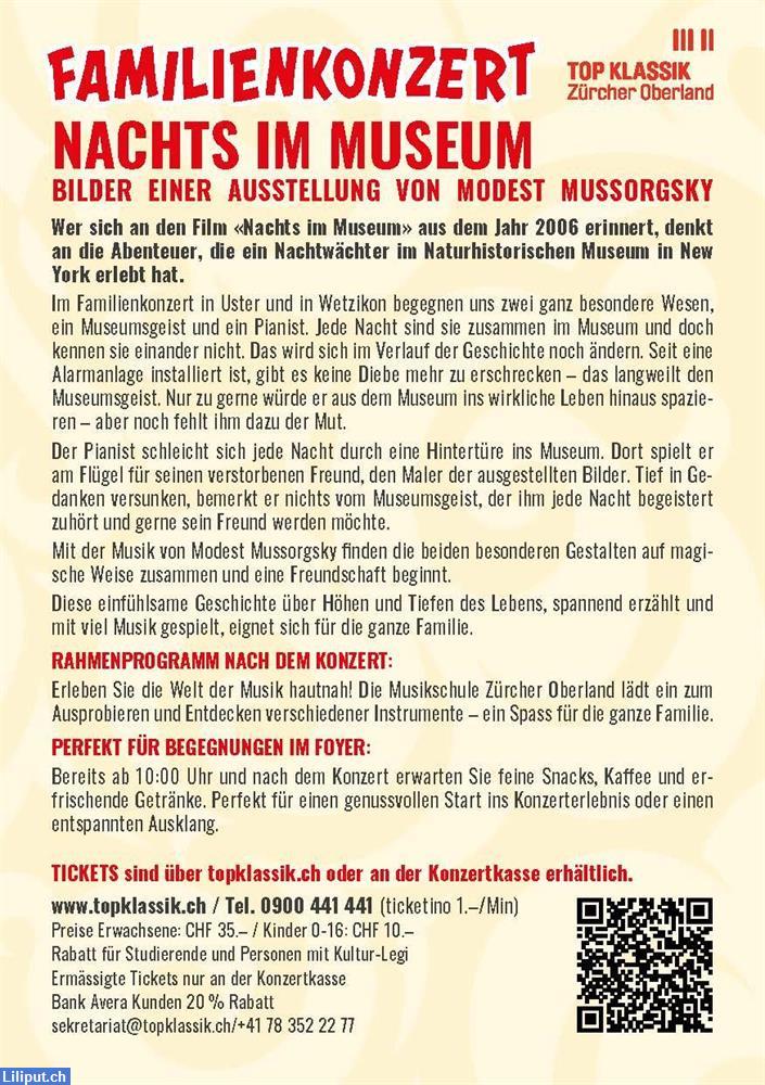 Bild 3: Familienkonzert "Nachts im Museum" in Wetzikon