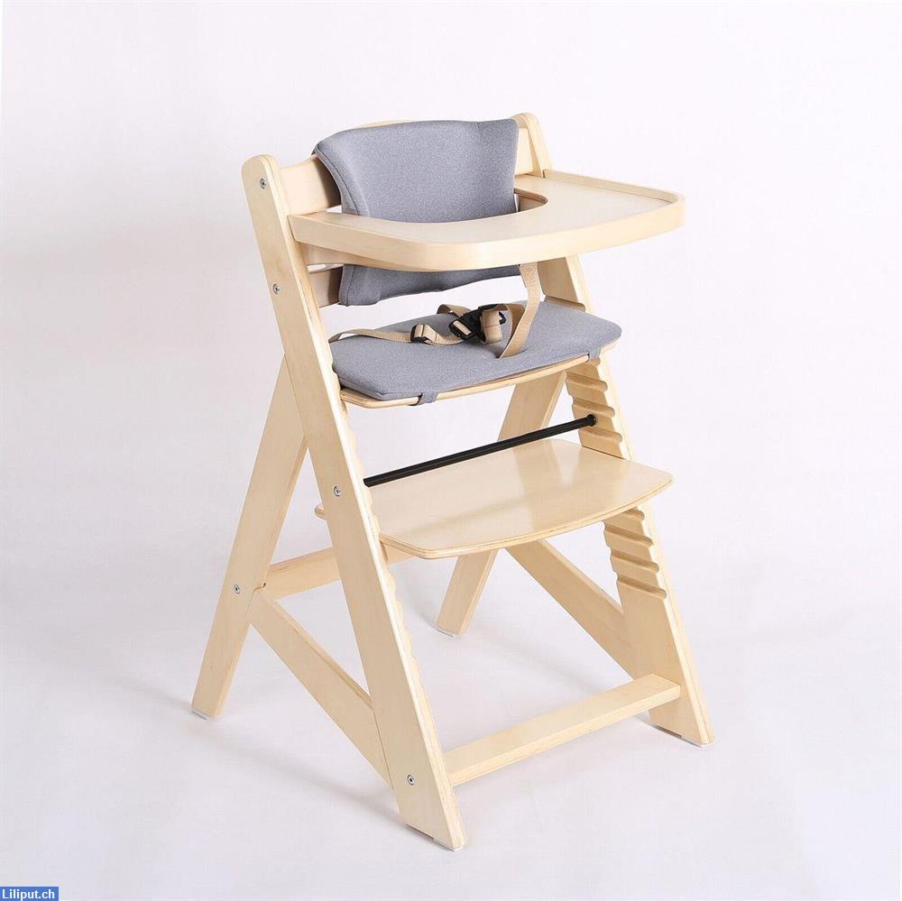 Bild 1: NEU: Kinderhochstuhl Treppenhochstuhl NATUR Holz