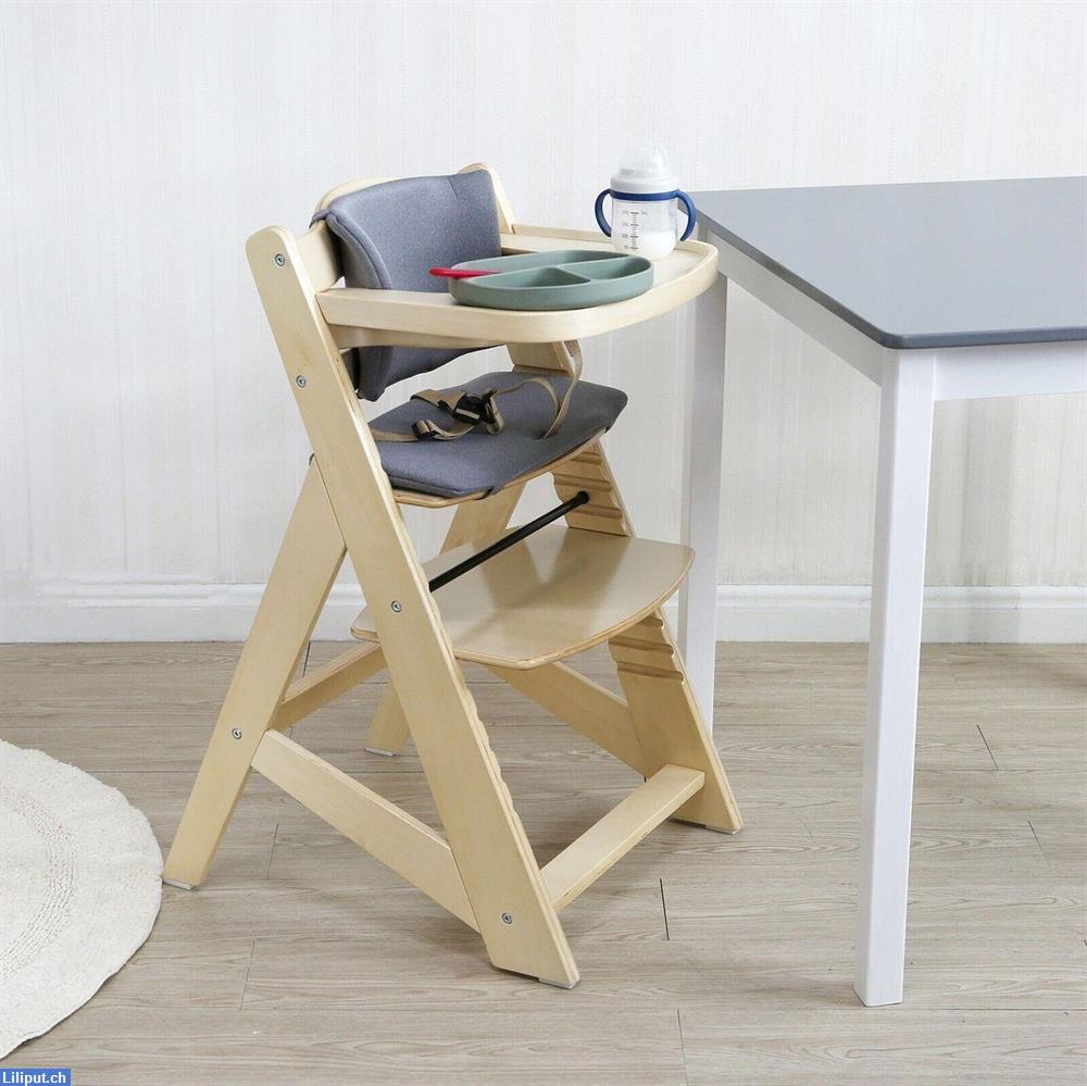 Bild 2: NEU: Kinderhochstuhl Treppenhochstuhl NATUR Holz