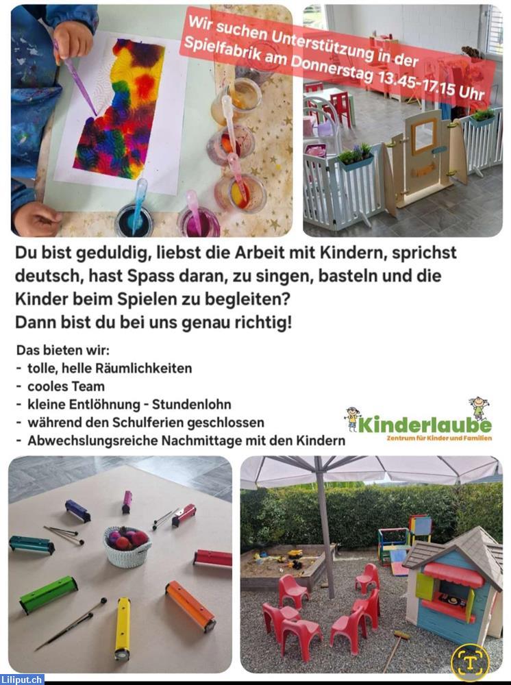 Bild 1: Suchen Verstärkung (Kinderbetreuung) in unserer Spielfabrik!