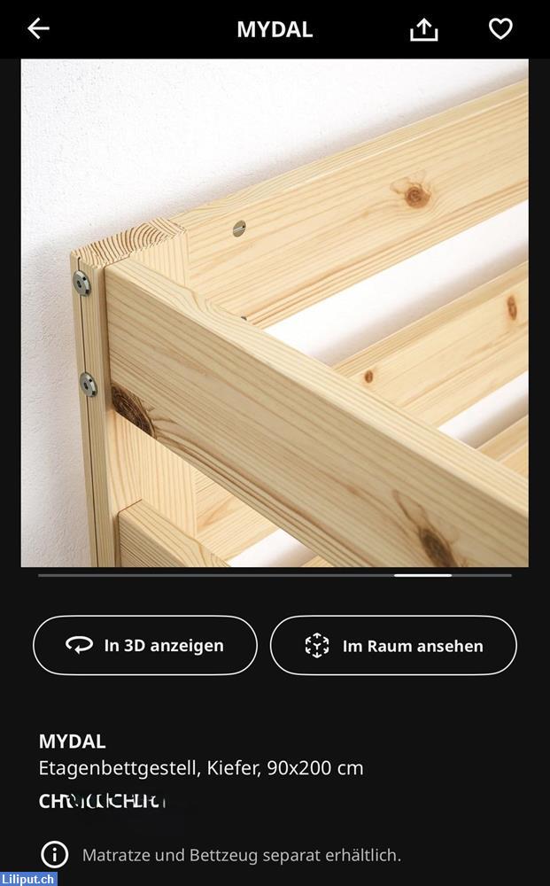 Bild 3: MYDAL Hochbett IKEA inkl. 2 Matratzen, wenn gewünscht