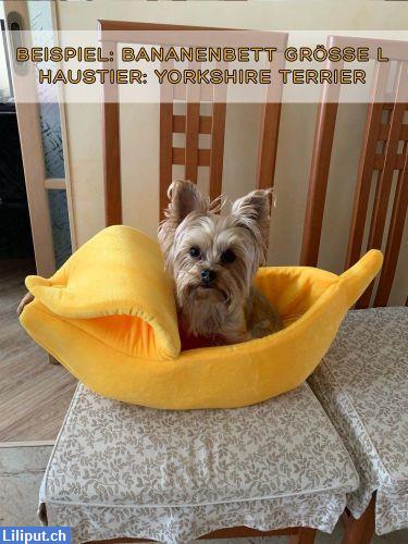 Bild 2: Katzenbett, Hundebett Banane in 5 Farben Grösse S-XL