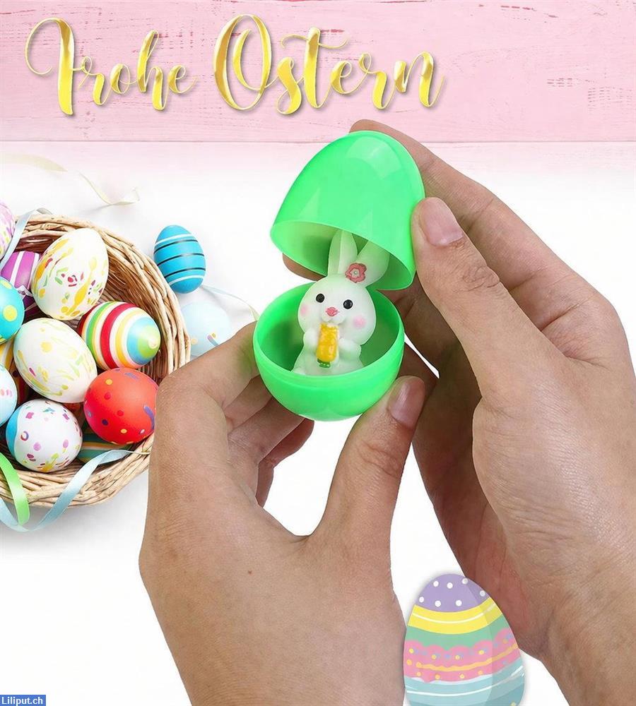 Bild 2: Ostereier 10er Set mit Figur Überraschung, Kinder Ostern Geschenk