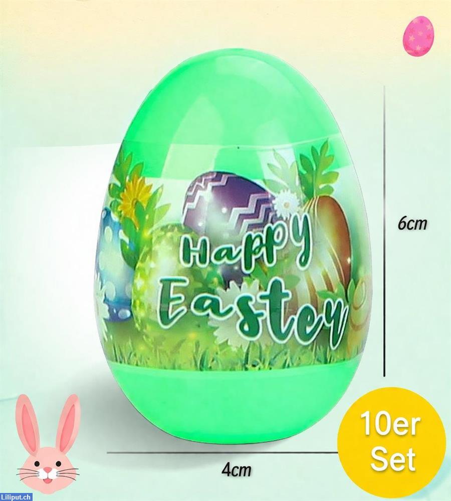 Bild 3: Ostereier 10er Set mit Figur Überraschung, Kinder Ostern Geschenk