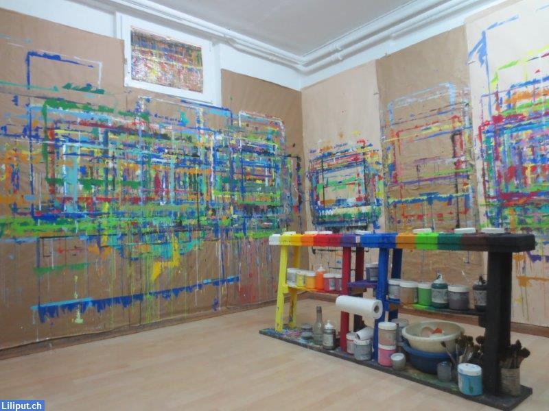 Bild 1: Malen in der Gruppe in Zürich