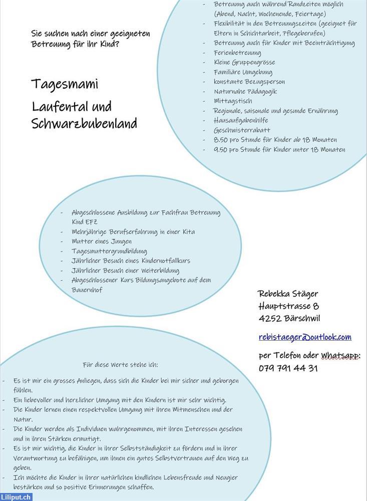 Bild 1: Tagesmutter Bärschwil SO - Laufental und Schwarzbubenland