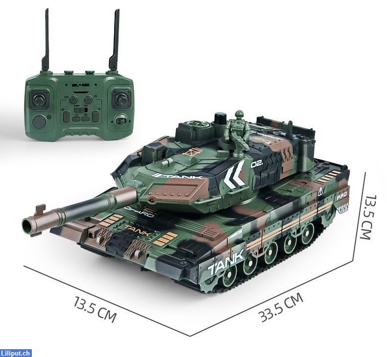 Bild 4: Fernsteuerbarer RC Panzer 1:24 mit Wasserbomben, Nebeleffekt & Licht