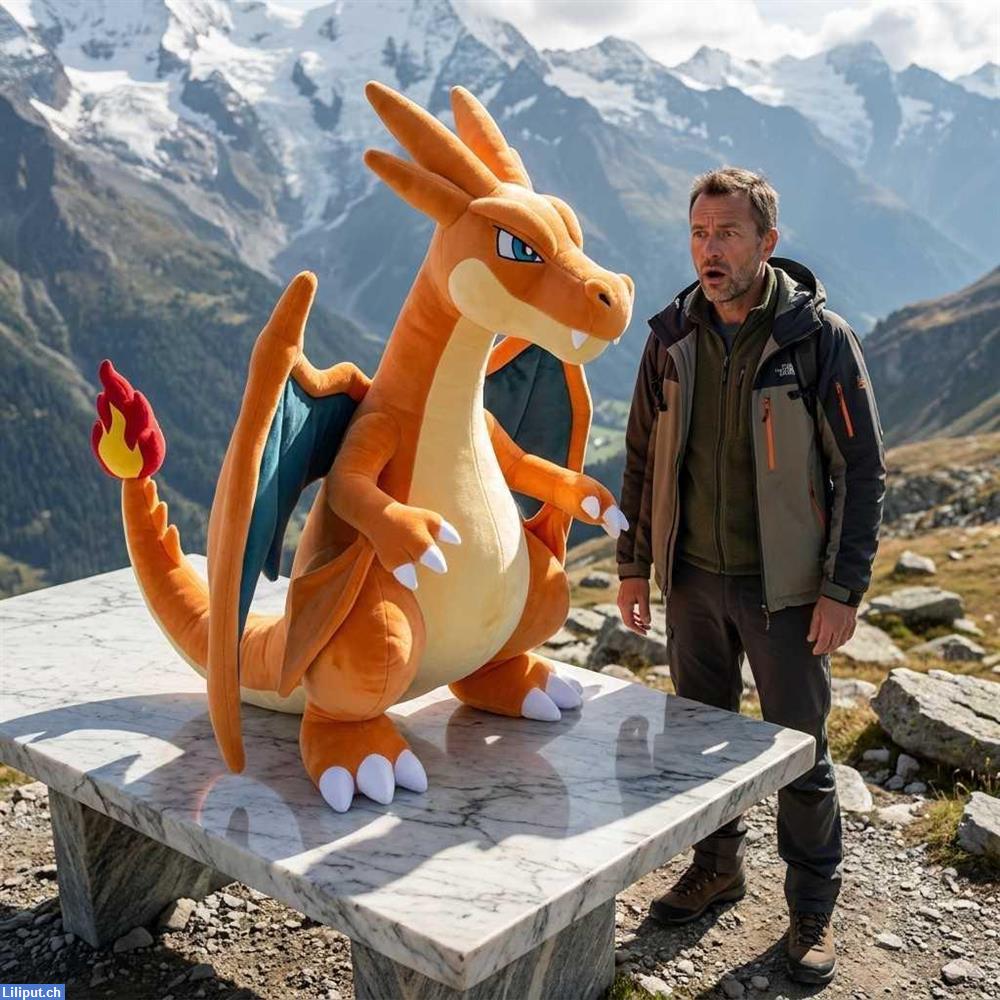 Bild 1: Pokémon Glurak / Charizard XXL Kuscheltier 150cm, Plüschfigur, Neuware
