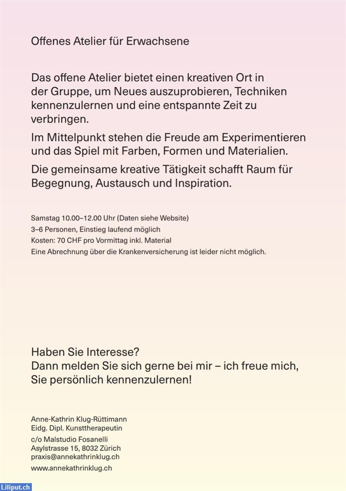 Bild 2: Malen und Gestalten für Erwachsene in Zürich