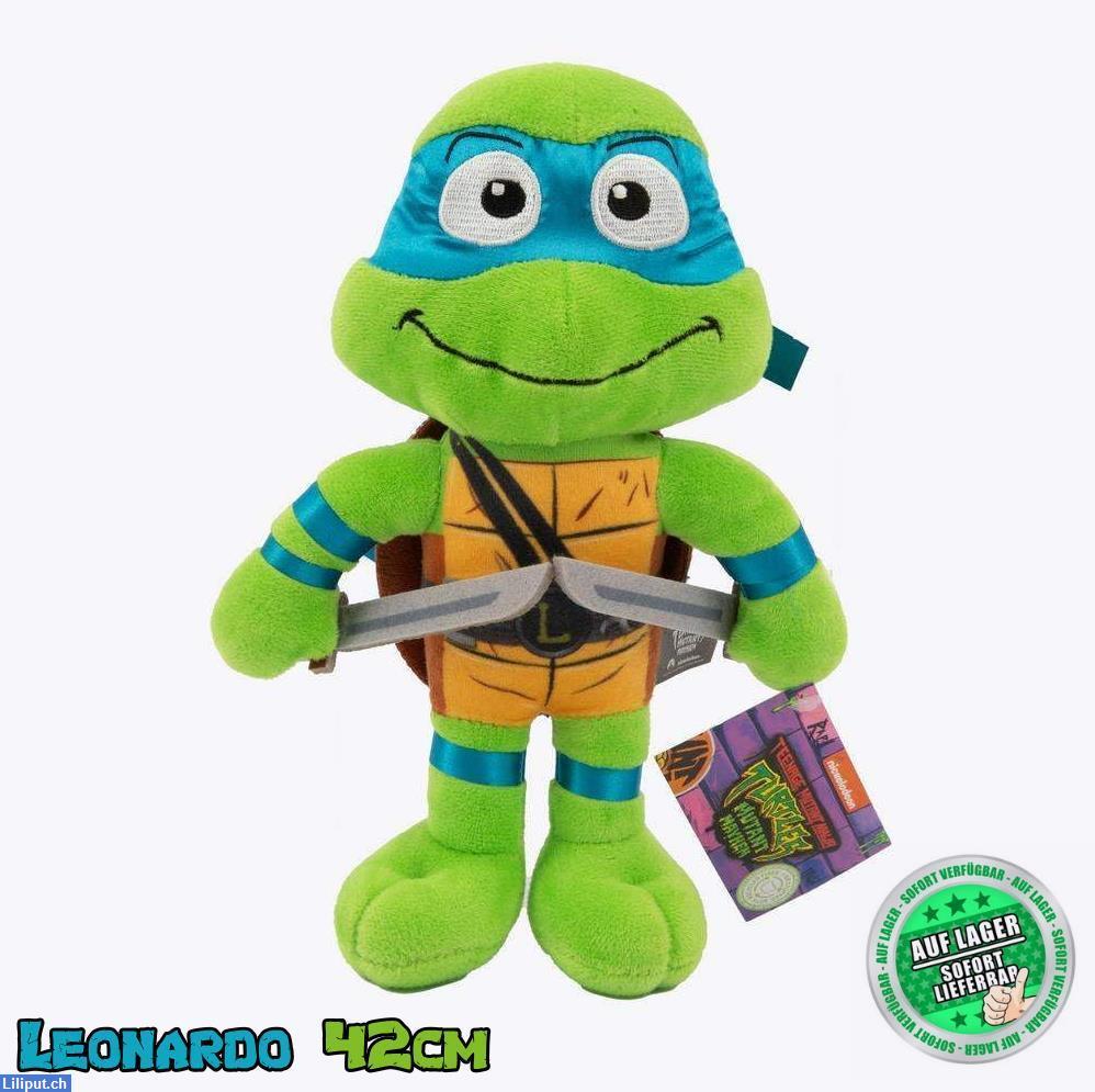 Bild 1: Teenage Mutant Ninja Turtles Leonardo Plüschtier 42cm TMNT Mutant Mayhem
