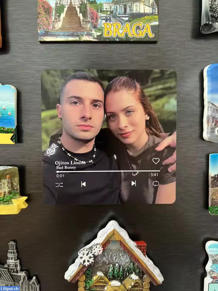 Bild 4: Kühlschrankmagnet mit Ihrem Song und Foto Herz oder Quadrat
