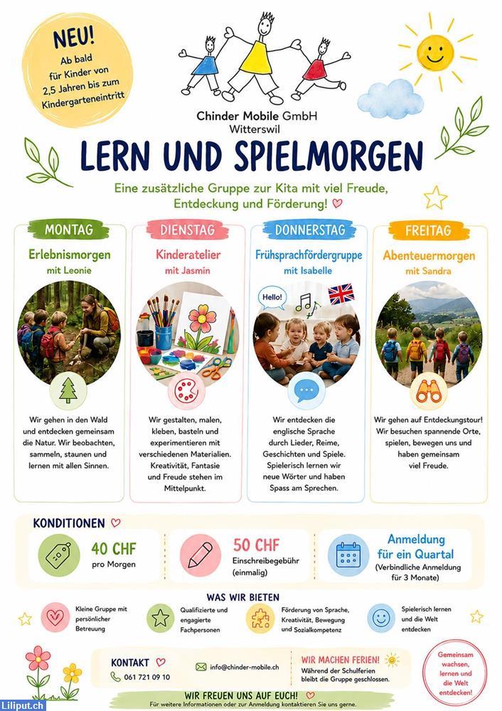 Bild 1: Lern und Spielmorgen | Chinder Mobile, Kinderkrippe im hinteren Leimental