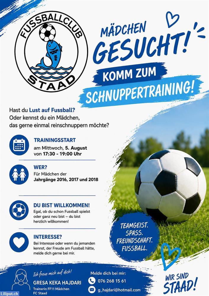Bild 1: Fussballclub Staad FF11 für Mädchen Schnuppertraining