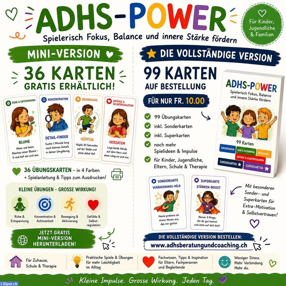 Bild 1: Kartenspiel ADHS-POWER - das Kartenspiel, das stärkt!