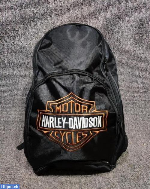 Bild 1: NEU: Harley-Davidson Rucksack schwarz mit gestickten Logos