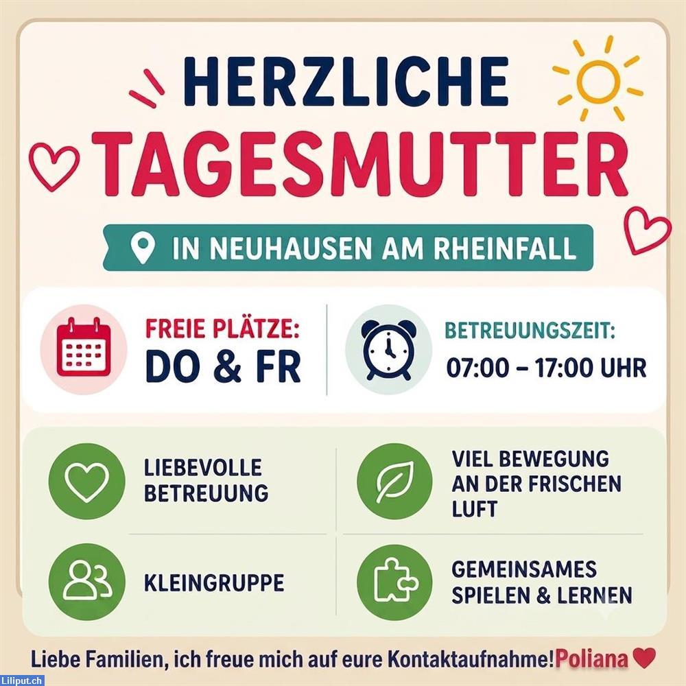 Bild 1: Tagesmutter in Neuhausen am Rheinfall bietet Kinderbetreuung