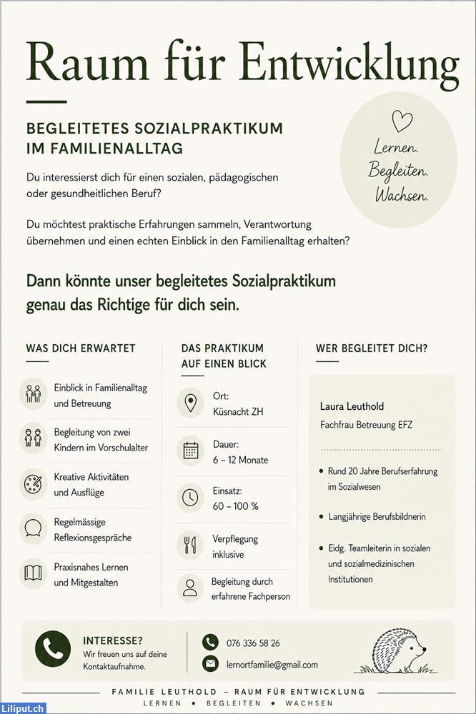 Bild 1: Du suchst ein Sozialpraktikum? Wir bieten dir einen Lernort mit Praxisbezug