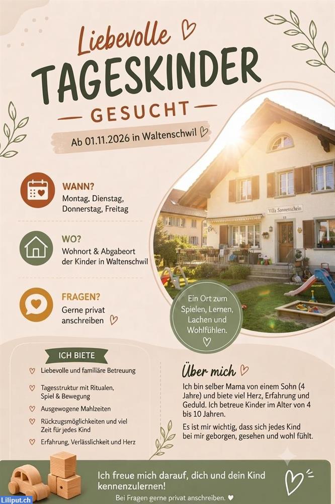 Bild 1: Tagesfamilien Villa Sonnenschein im Aargau