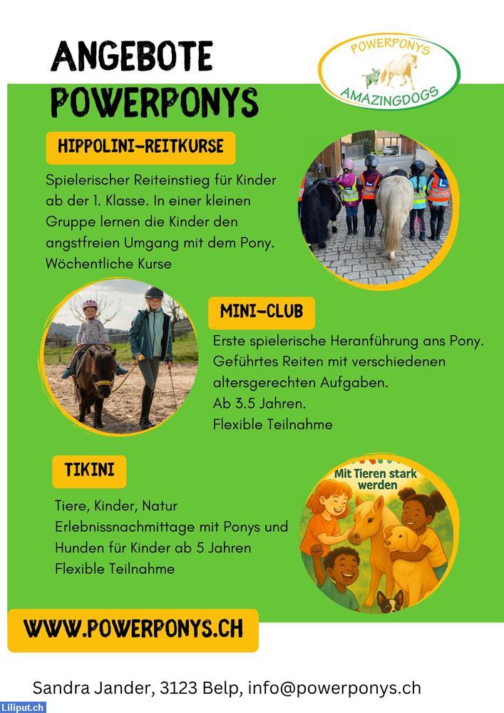 Bild 1: Kinder-Reiten und Erlebnisnachmittage mit Tieren
