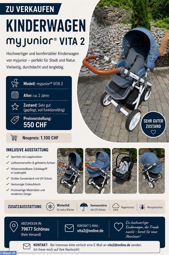 Bild 1: Kombi-Kinderwagen-Set myJunior Vita 2 mit viel Zubehör