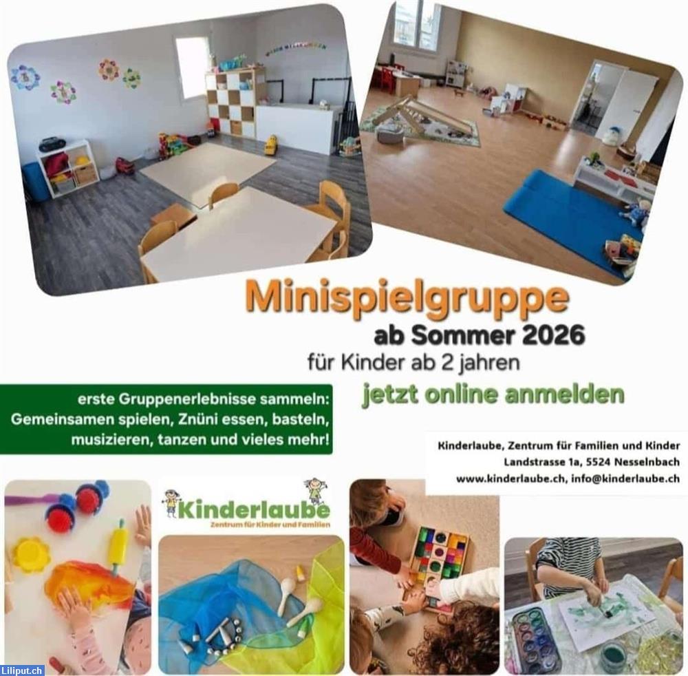 Bild 1: Wir haben noch freie Spielgruppenplätze in der Kinderlaube im Aargau