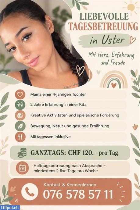 Bild 1: Liebevolle Tagesmutter in Uster | Ganztags- und Halbtagsbetreuung