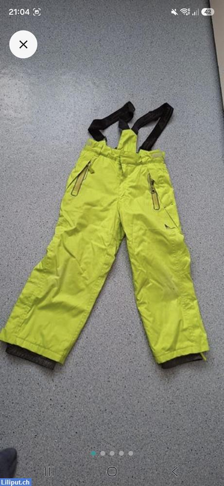 Bild 1: Peak Mountain Kinderskihose in Neongelb zz verkaufen