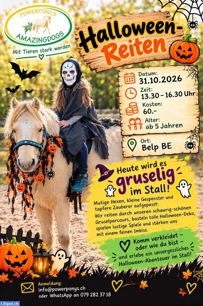 Bild 1: Halloween-Reiten in Belp BE